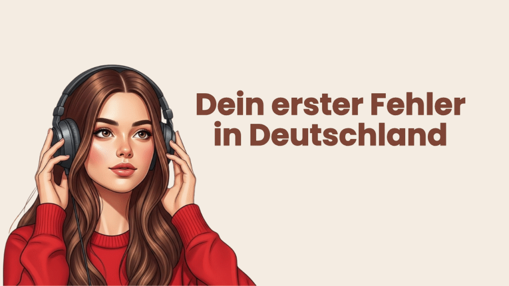 Dein erster Fehler in Deutschland