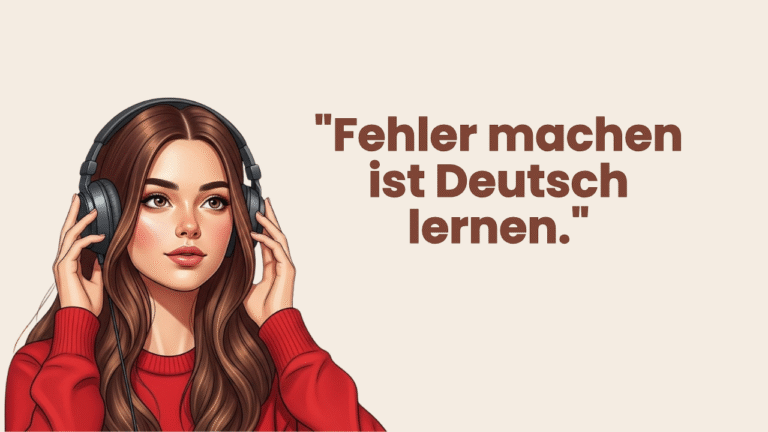 "Fehler machen ist Deutsch lernen."